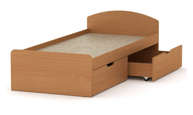 Ліжко Компаніт 90+2 90x200 см бук